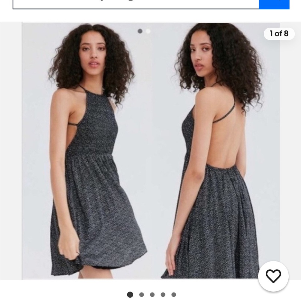 Kimchi Blue Backless Verlina Smoked Bodice Dress